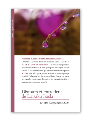 Discours de Daisaku Ikeda - Septembre 2024 - N° 393